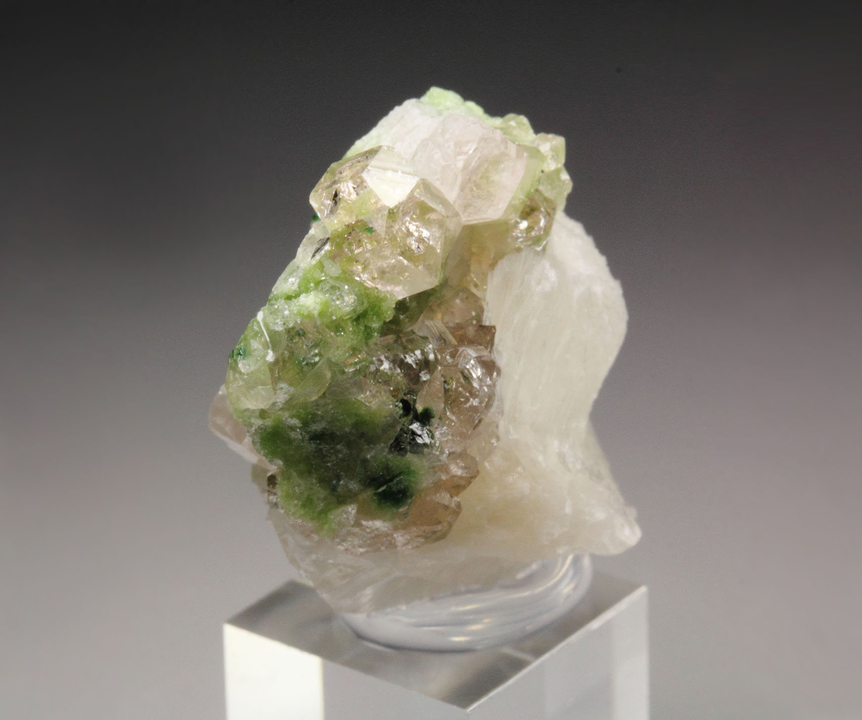 gem GARNET var. GROSSULAR, PREHNITE