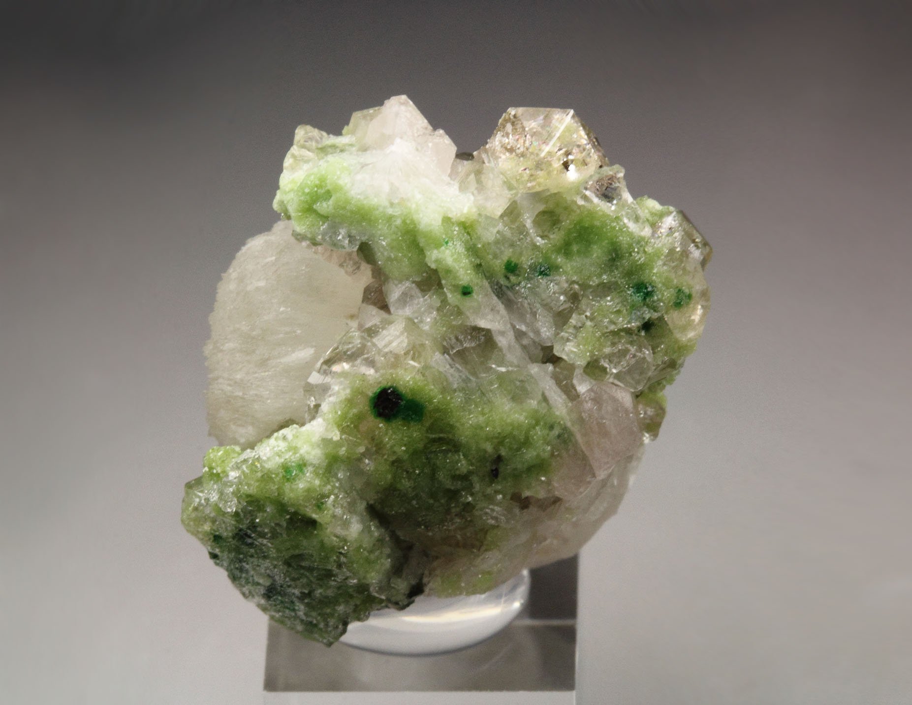 gem GARNET var. GROSSULAR, PREHNITE