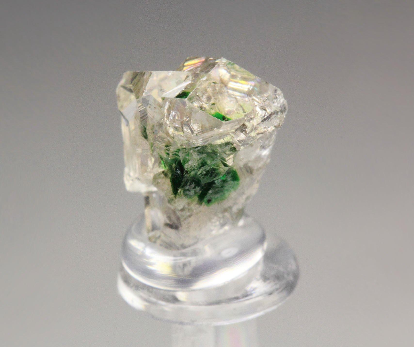 gem GARNET var. GROSSULAR with GREEN CHROMIAN PHANTOMS