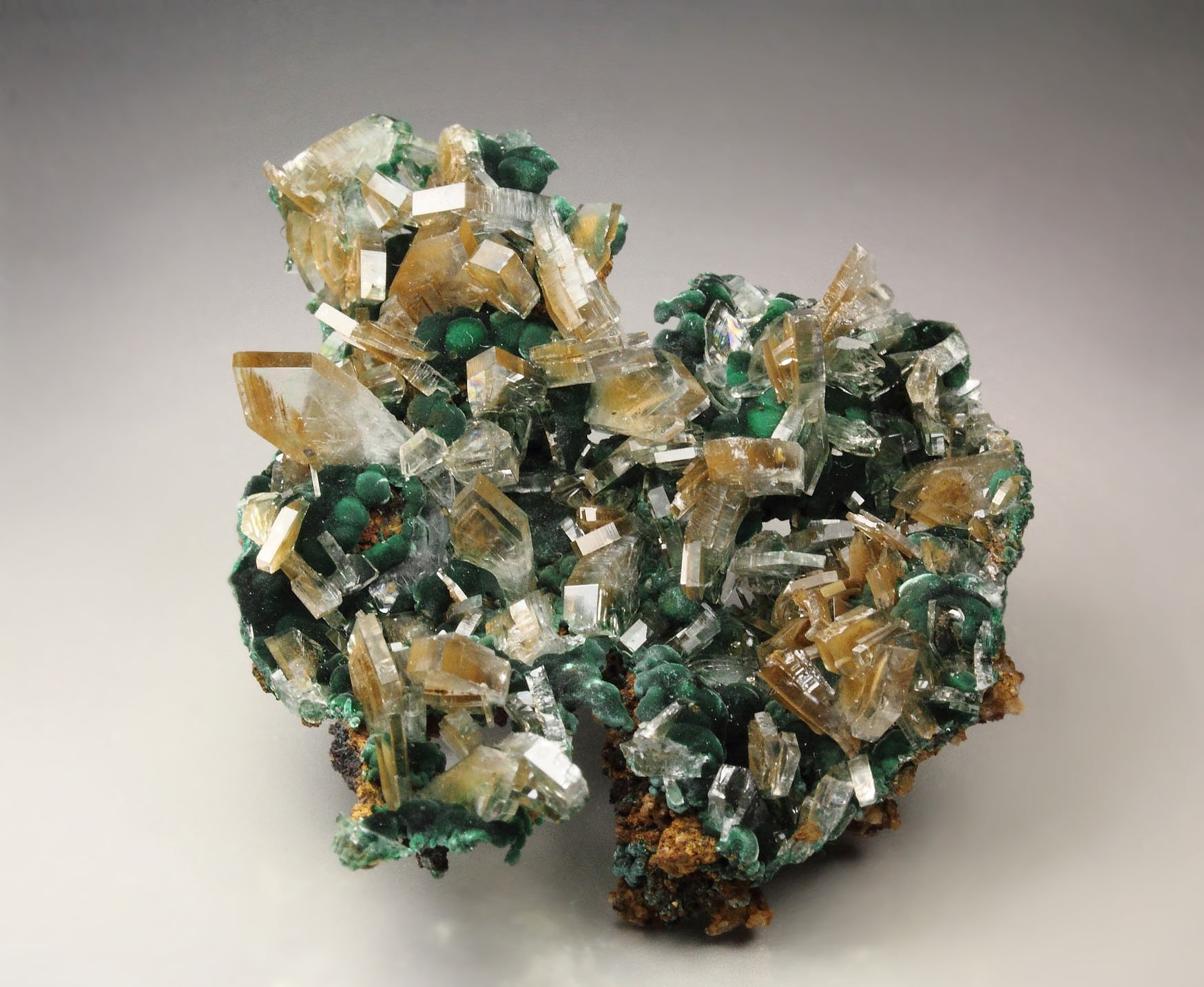 new find - BARYTE, MALACHITE