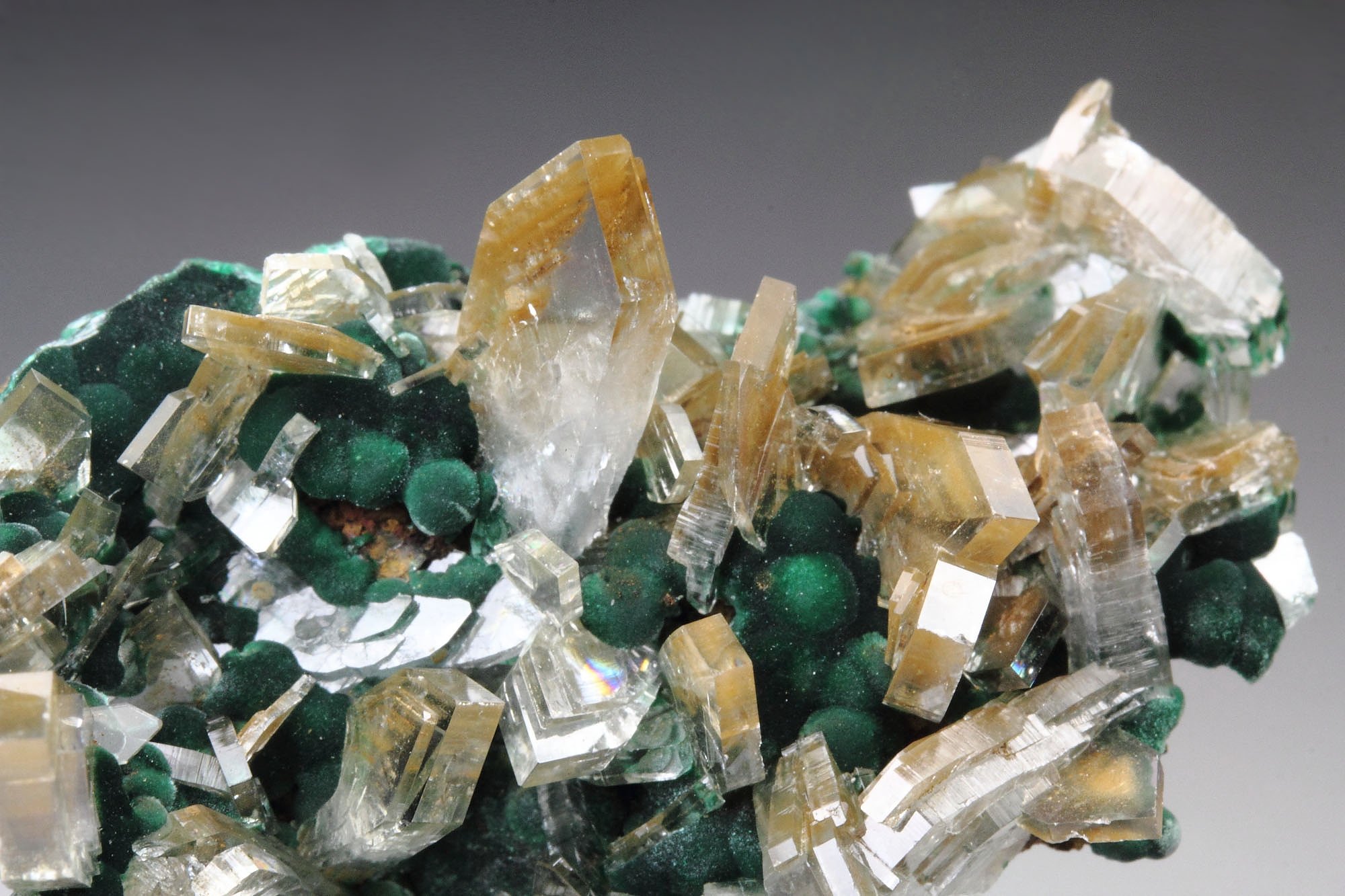 new find - BARYTE, MALACHITE