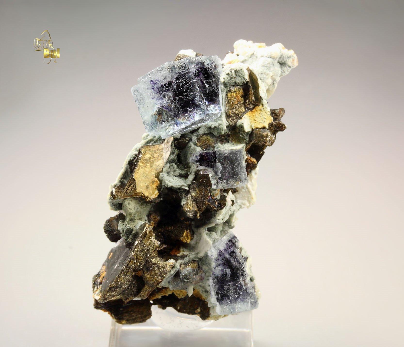 FLUORITE with PHANTOMS, PYRRHOTITE