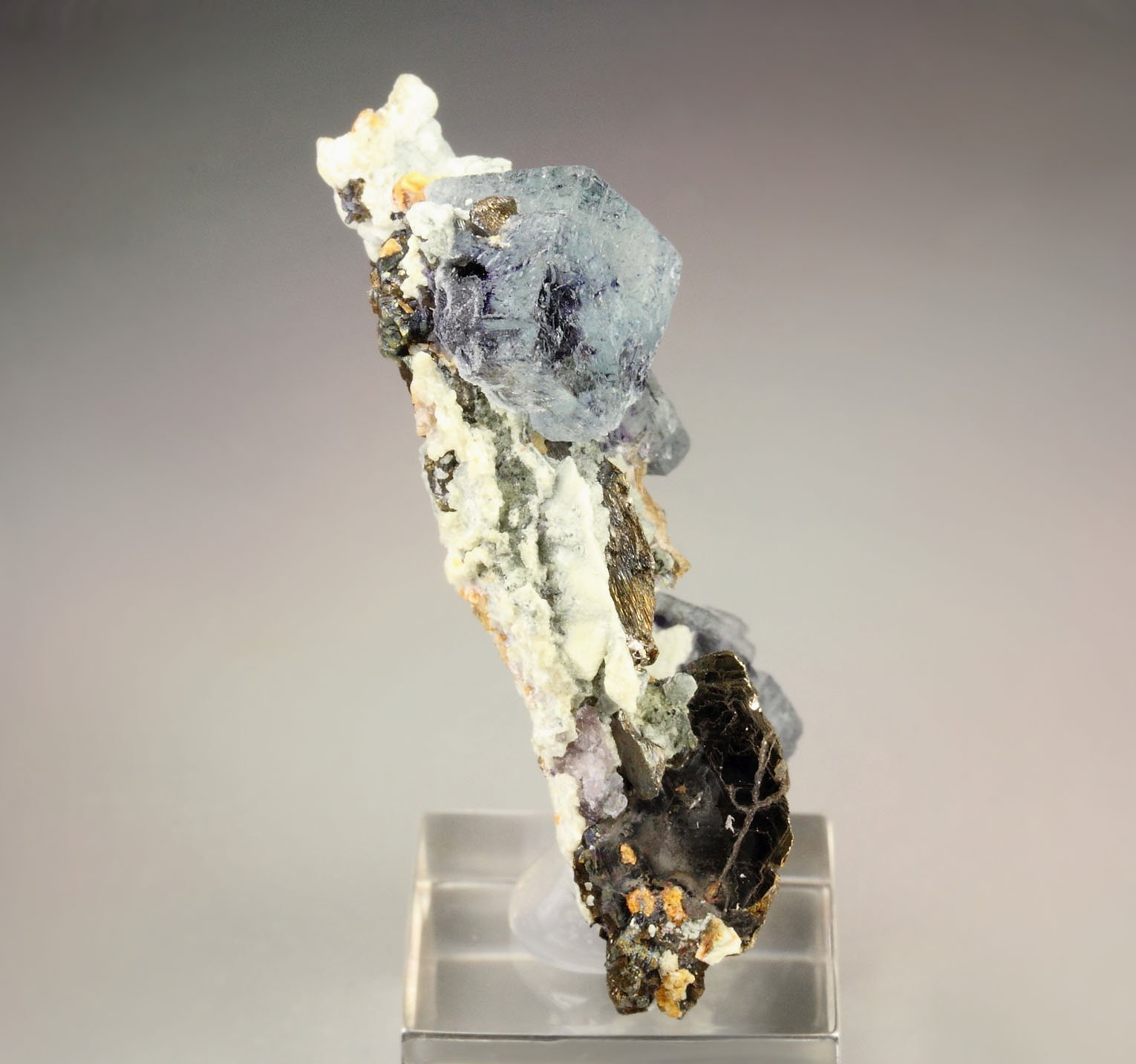 FLUORITE with PHANTOMS, PYRRHOTITE