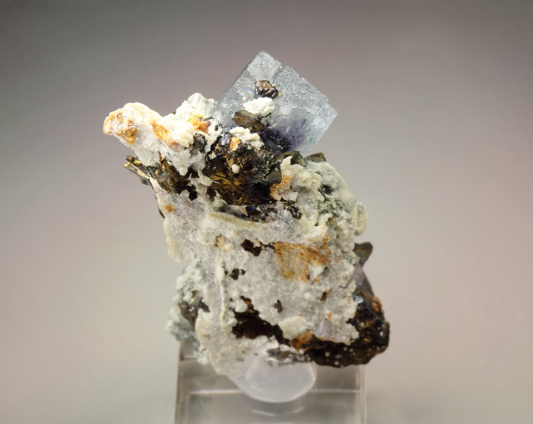 FLUORITE with PHANTOMS, PYRRHOTITE