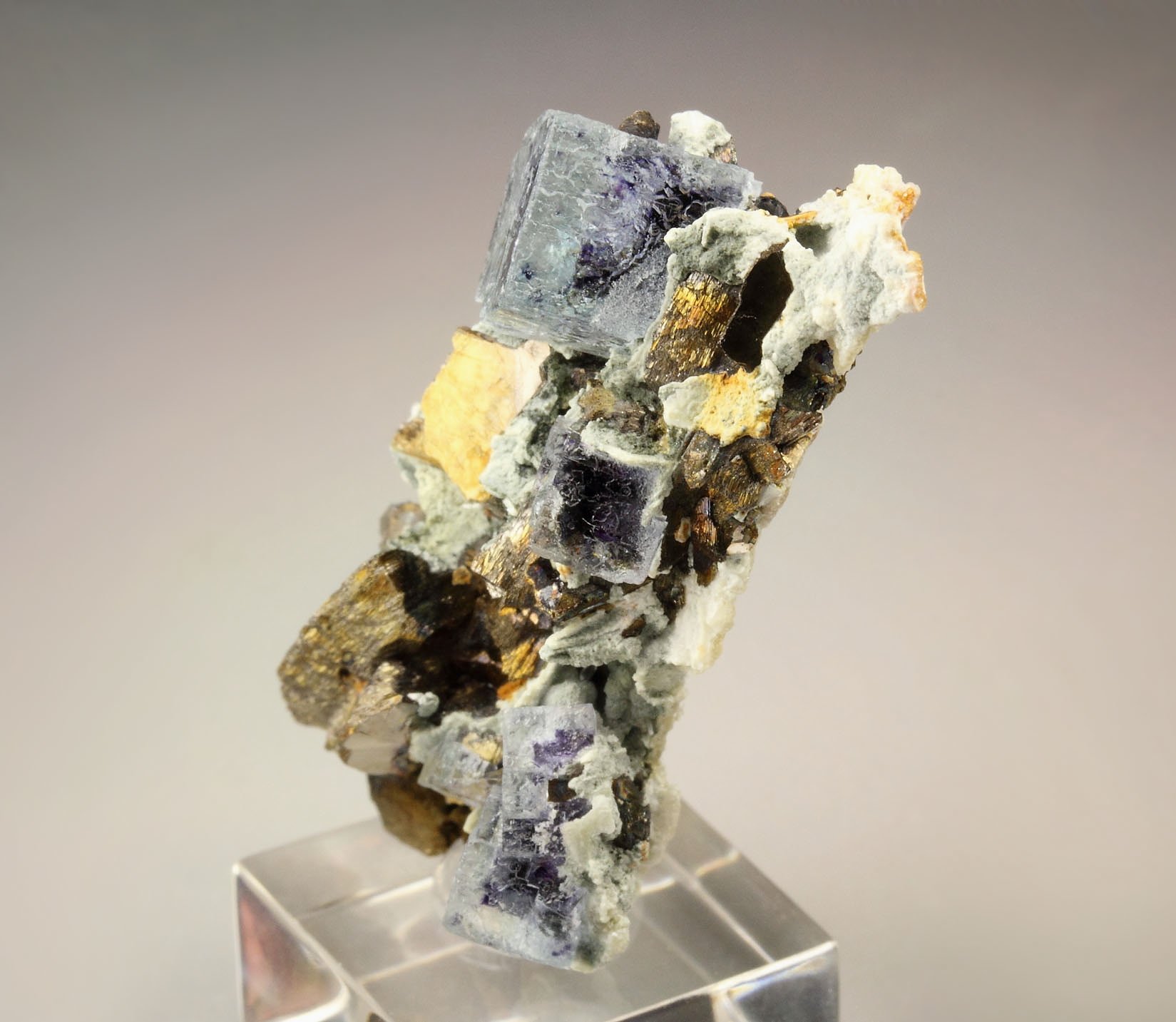 FLUORITE with PHANTOMS, PYRRHOTITE