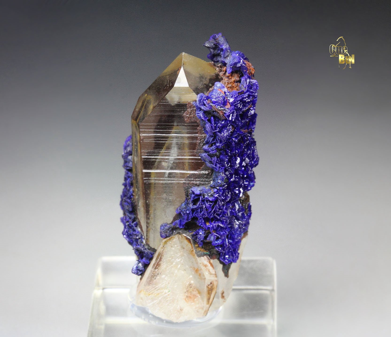 AZURITE, QUARTZ