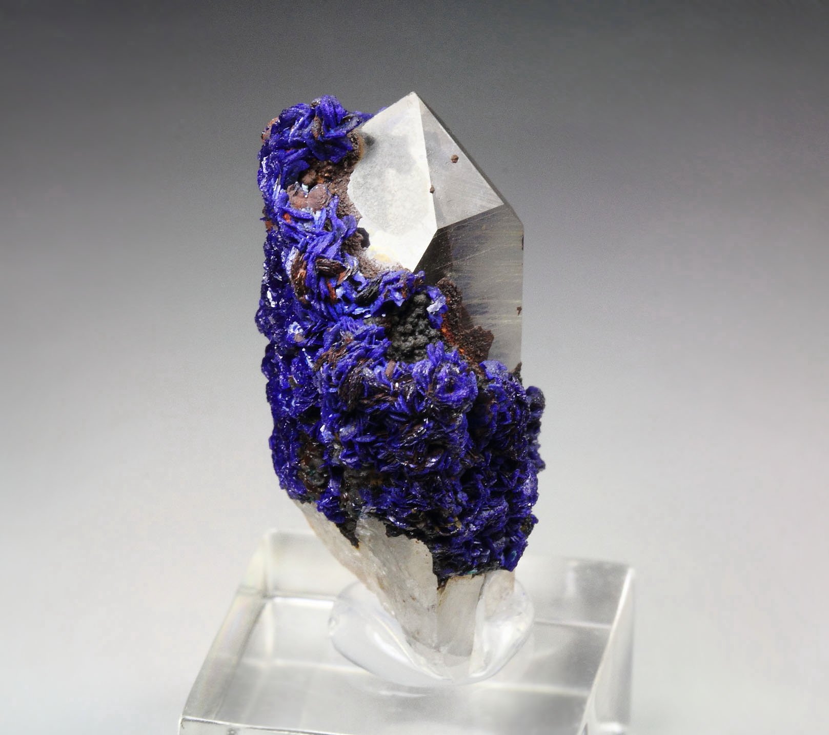 AZURITE, QUARTZ