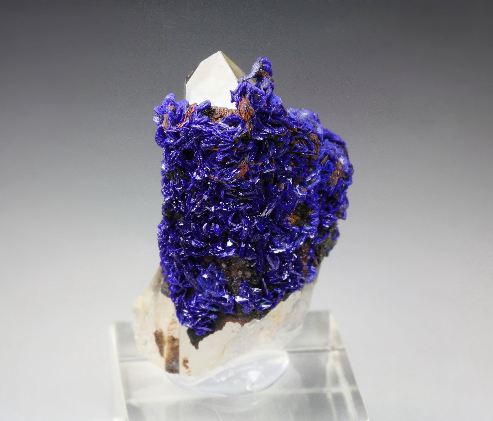 AZURITE, QUARTZ