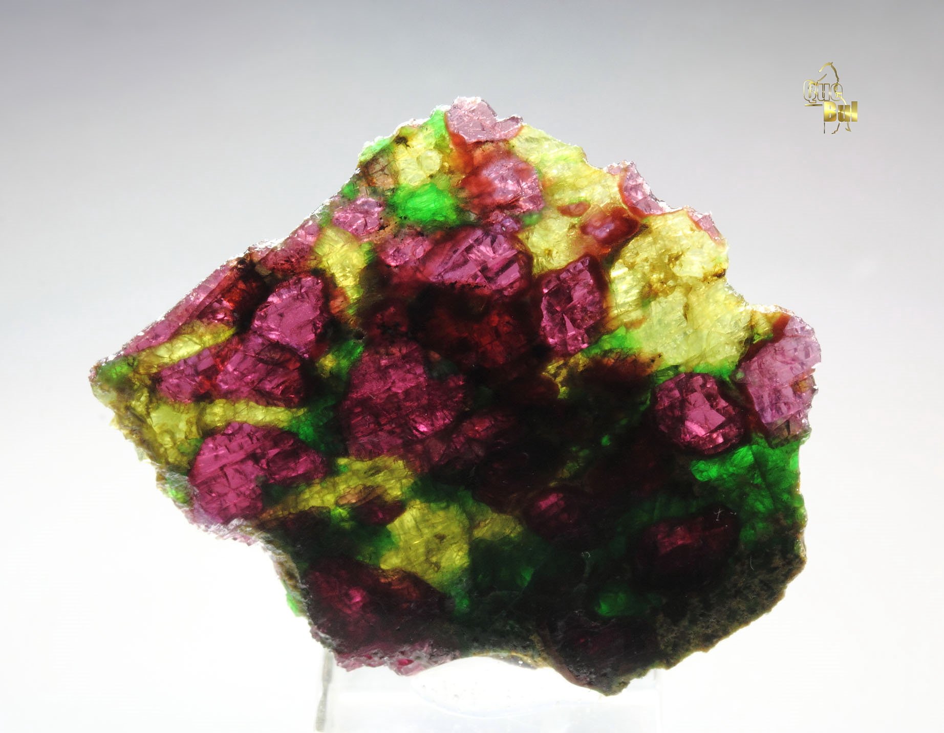 GARNET var. PYROPE, DIOPSIDE var. CHROMIUM-BEARING DIOPSIDE, ENSTATITE