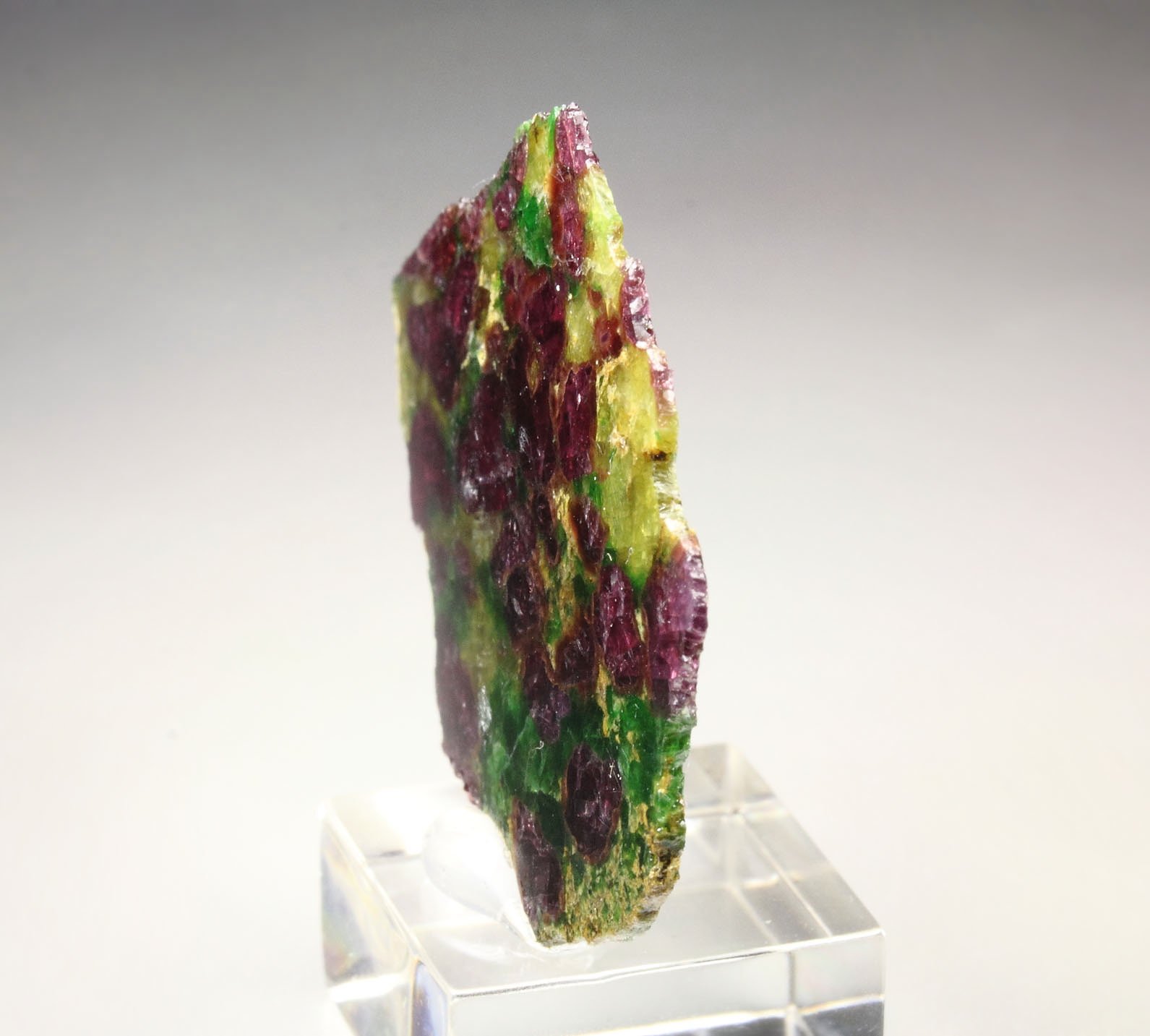 GARNET var. PYROPE, DIOPSIDE var. CHROMIUM-BEARING DIOPSIDE, ENSTATITE