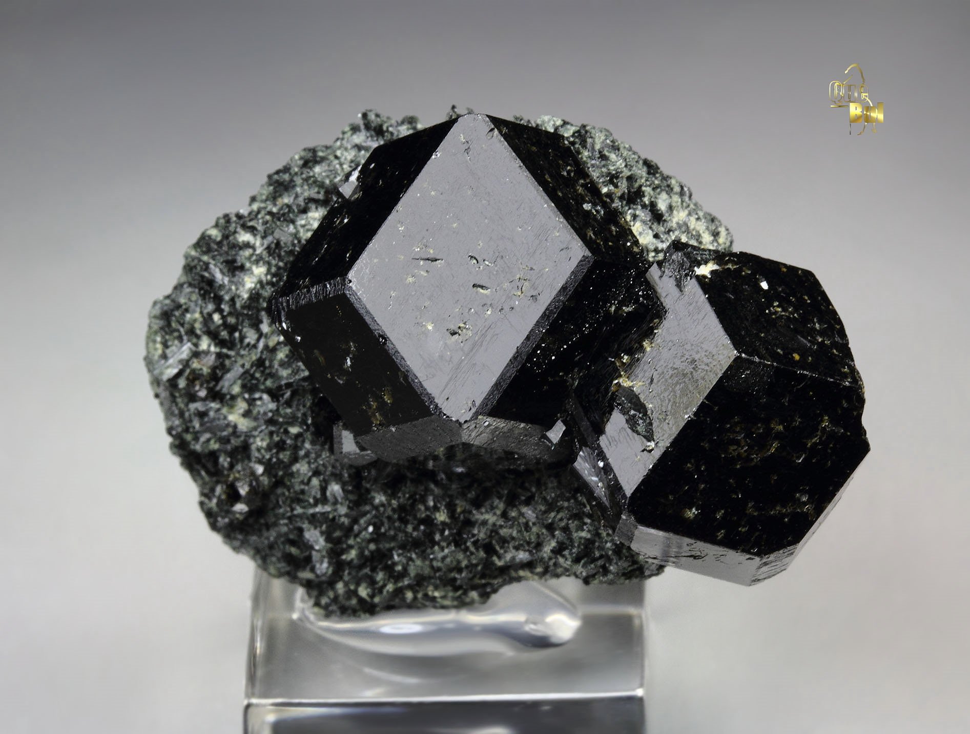 GARNET var. ANDRADITE var. MELANITE, PARGASITE