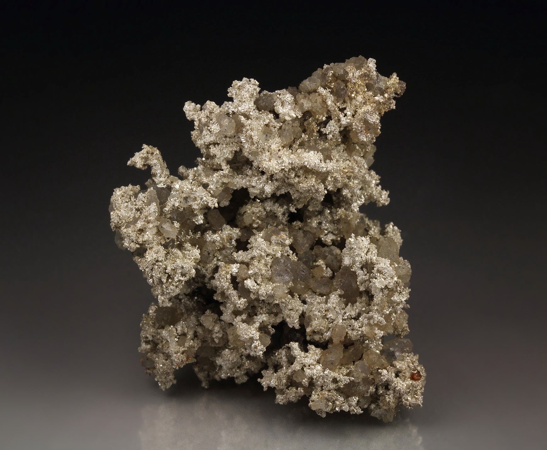 SILVER, SMITHSONITE, GARNET var. SPESSARTINE