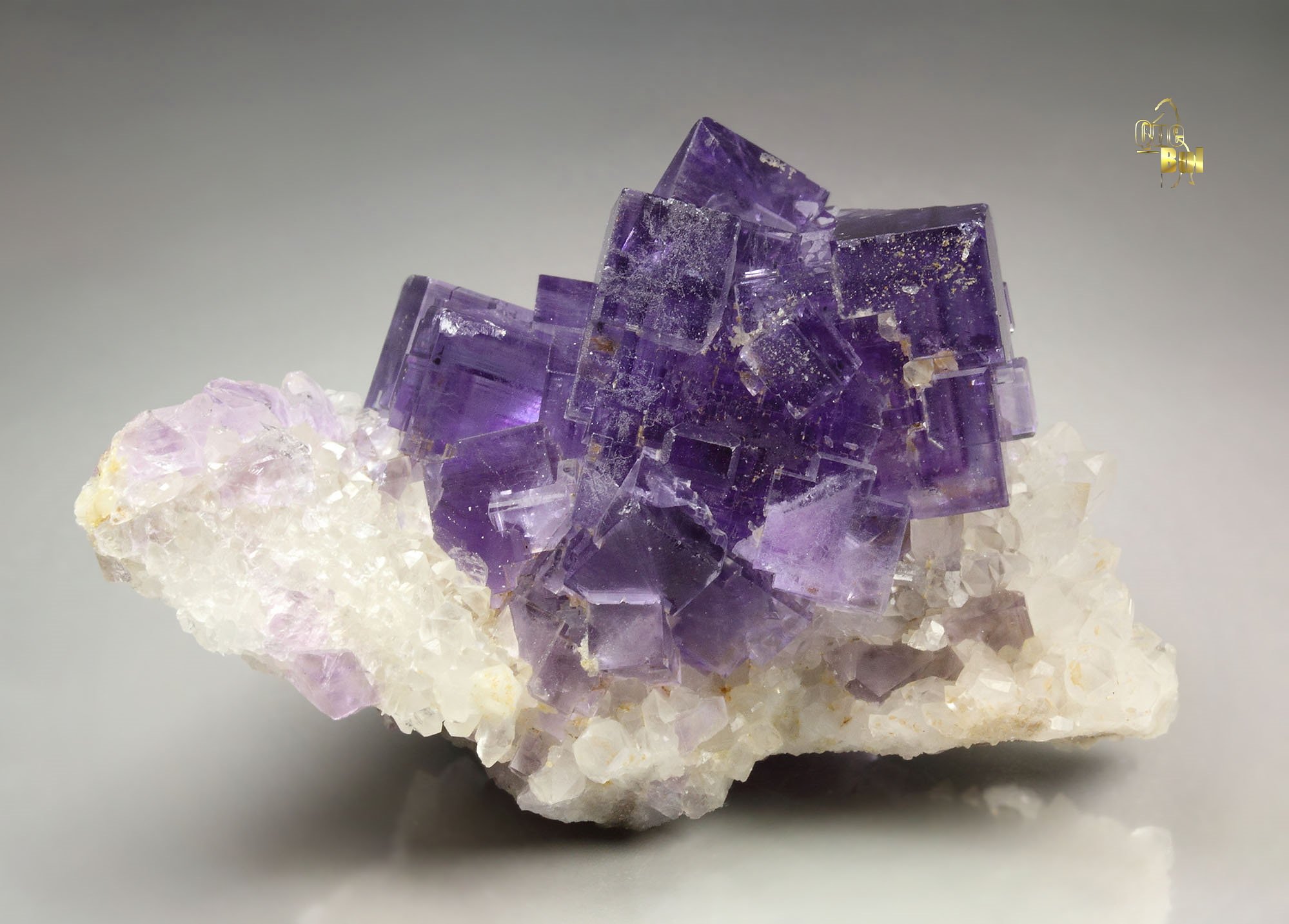 FLUORITE with PHANTOMS, QUARTZ