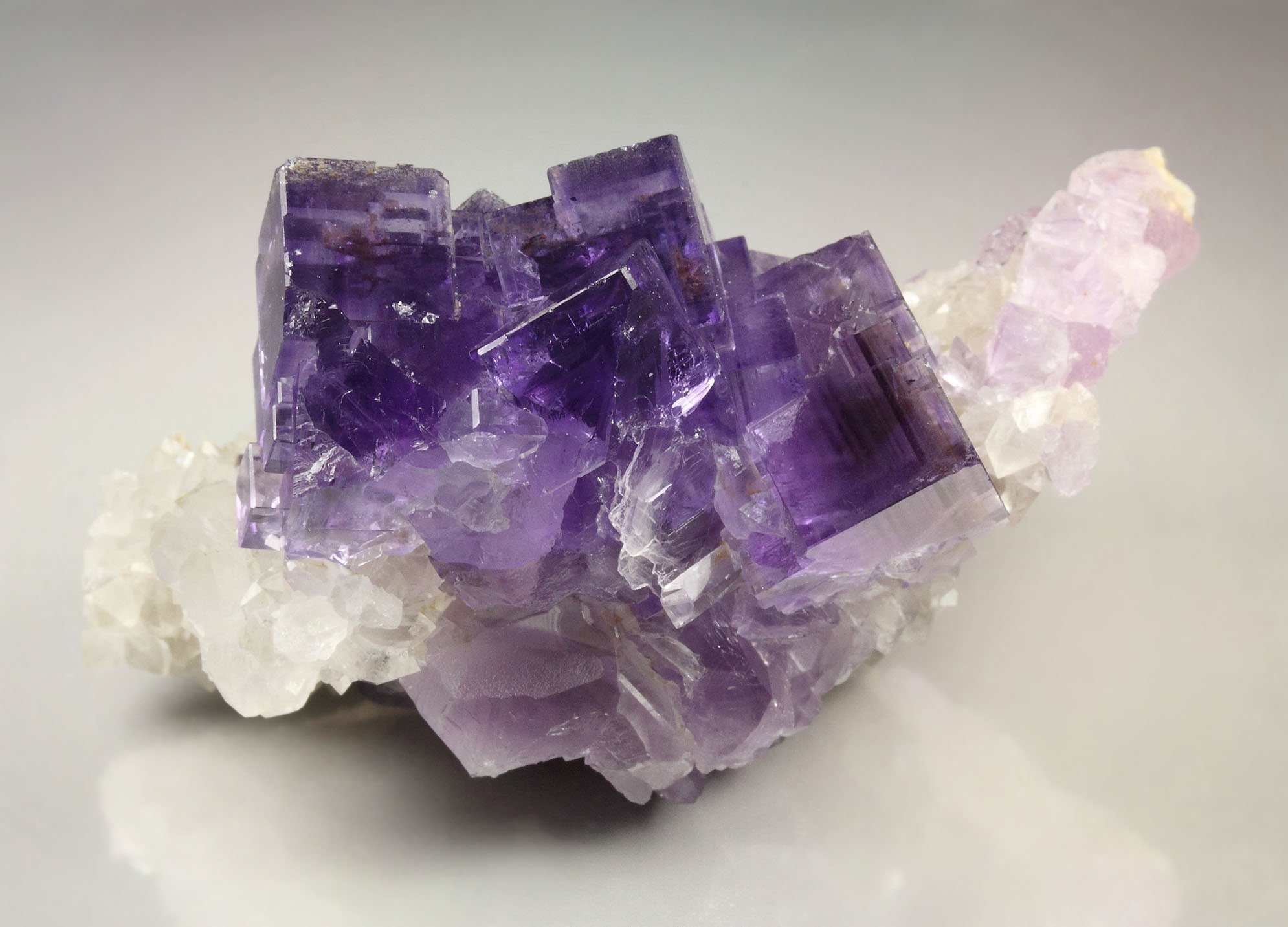 FLUORITE with PHANTOMS, QUARTZ