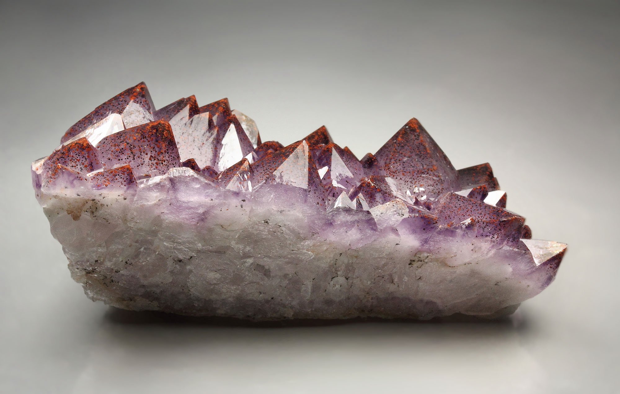 QUARTZ var. AMETHYST with HEMATITE inclusions