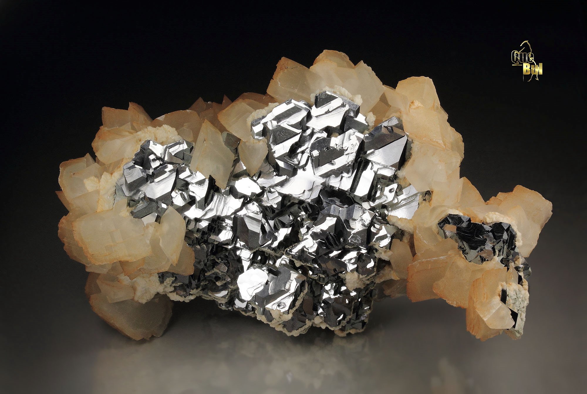 GALENA - SPINEL LAW TWIN, CALCITE