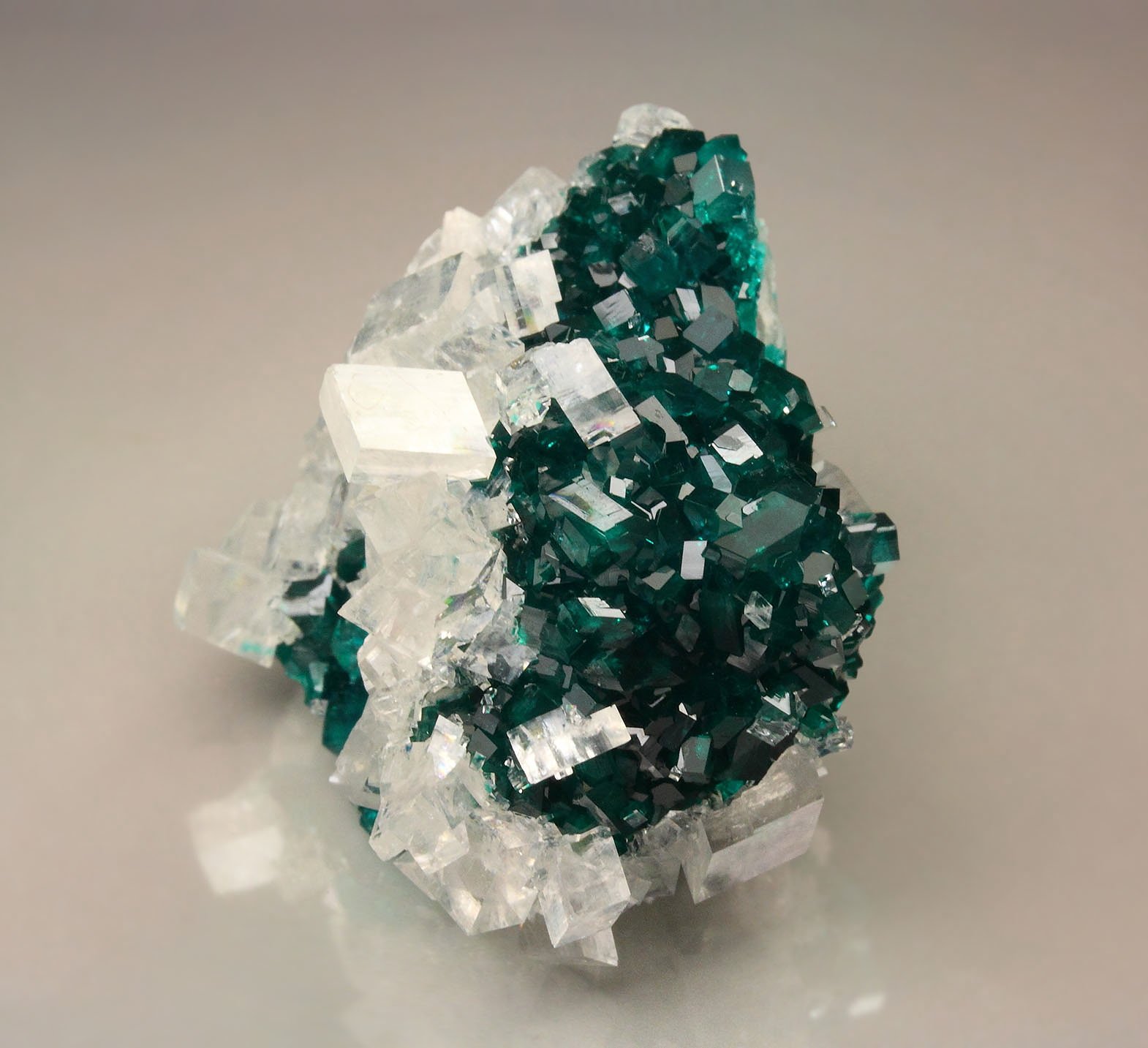 gemmy DIOPTASE, CALCITE