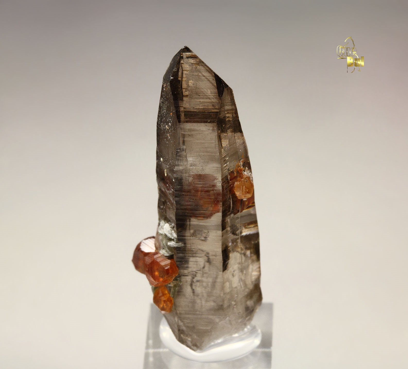 gem GARNET var. SPESSARTINE, QUARTZ var. SMOKY