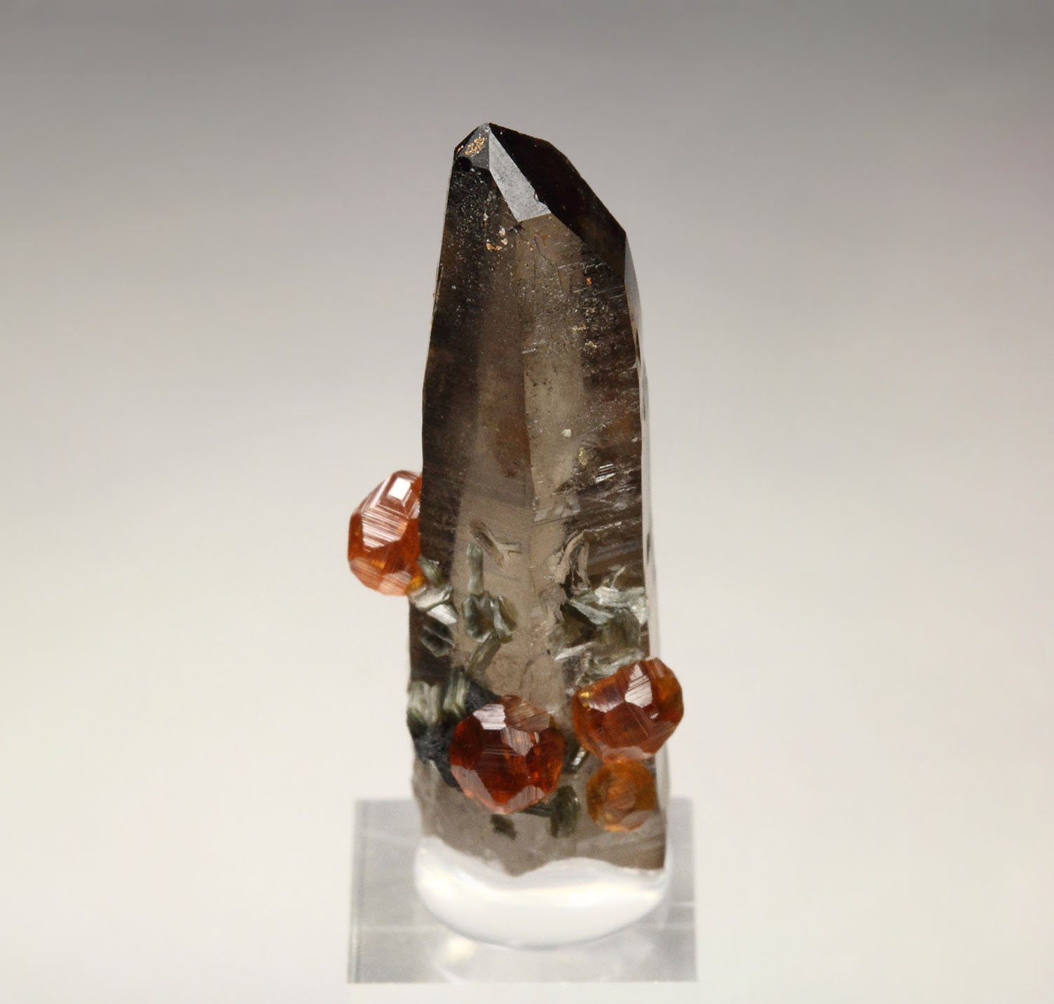 gem GARNET var. SPESSARTINE, QUARTZ var. SMOKY