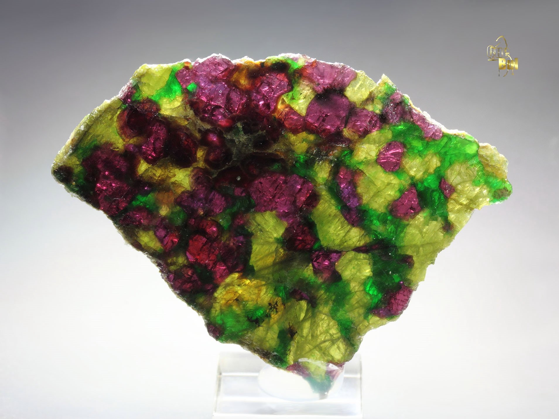 GARNET var. PYROPE, DIOPSIDE var. CHROMIUM-BEARING DIOPSIDE, ENSTATITE