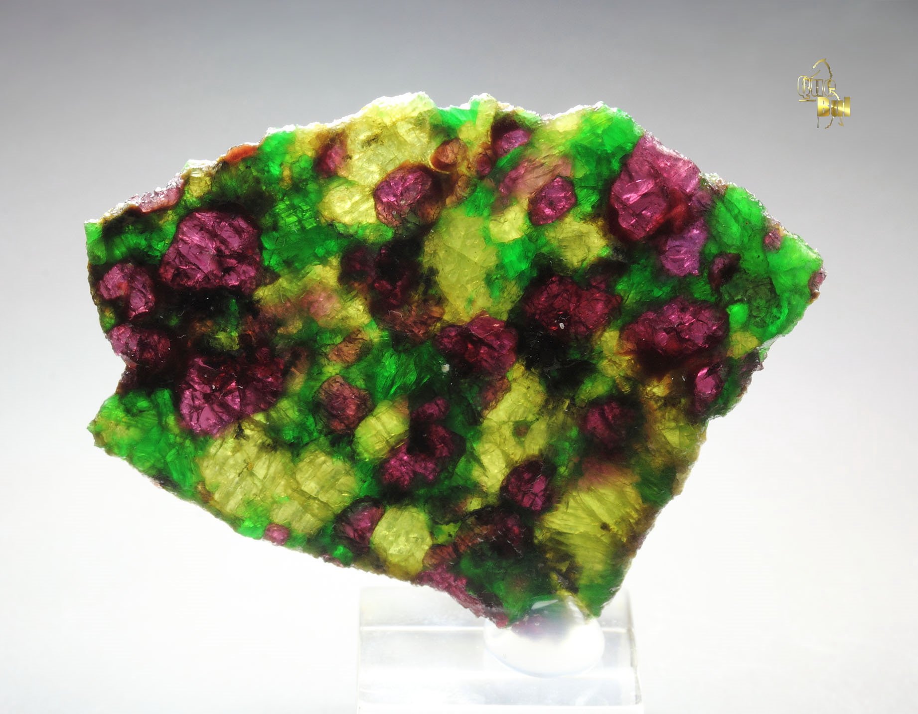 GARNET var. PYROPE, DIOPSIDE var. CHROMIUM-BEARING DIOPSIDE, ENSTATITE