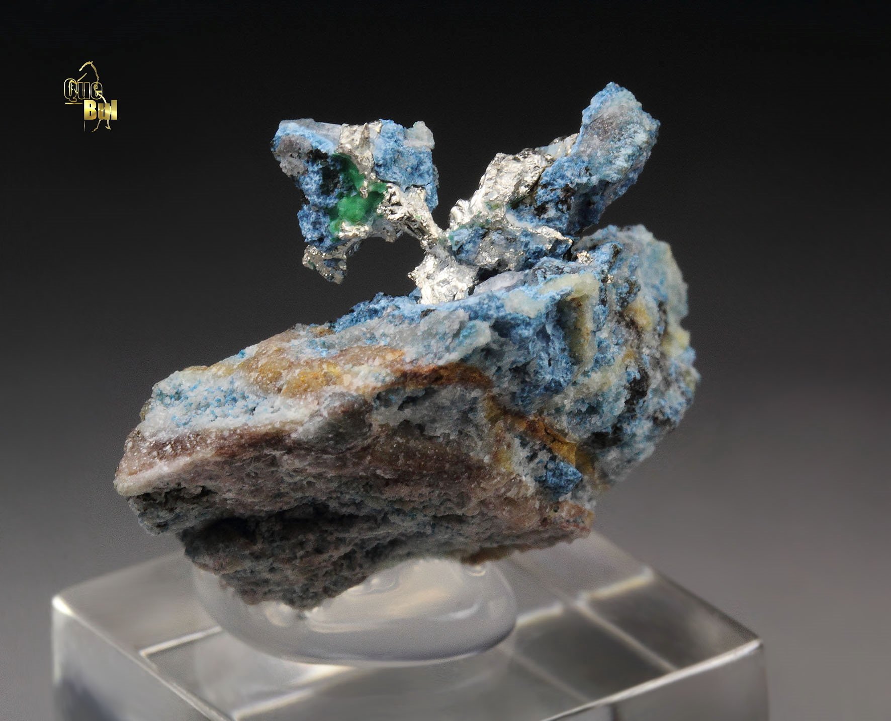 SILVER, PLANCHEITE, DIOPTASE