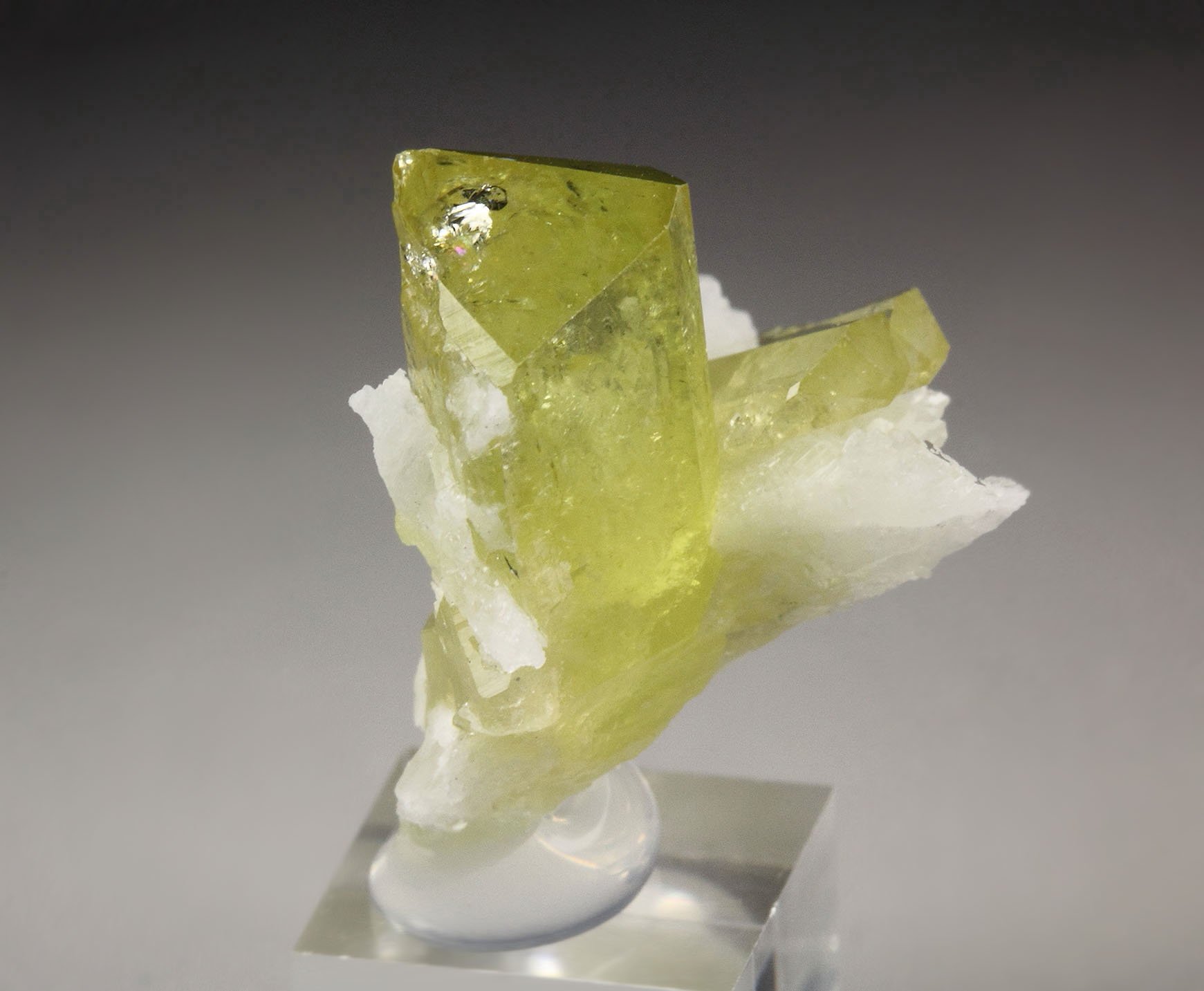 gem BRAZILIANITE, ALBITE