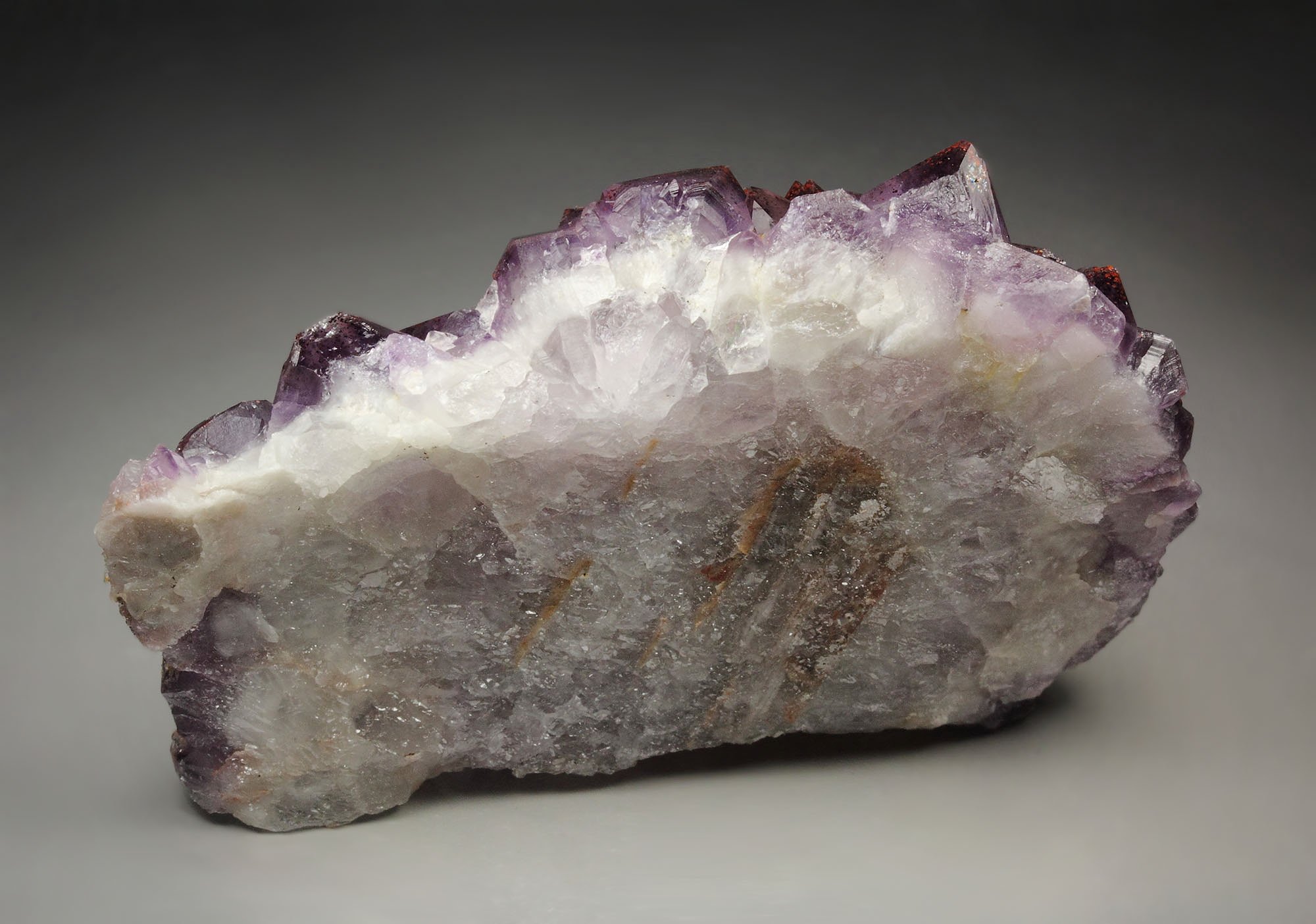 QUARTZ var. AMETHYST with HEMATITE inclusions