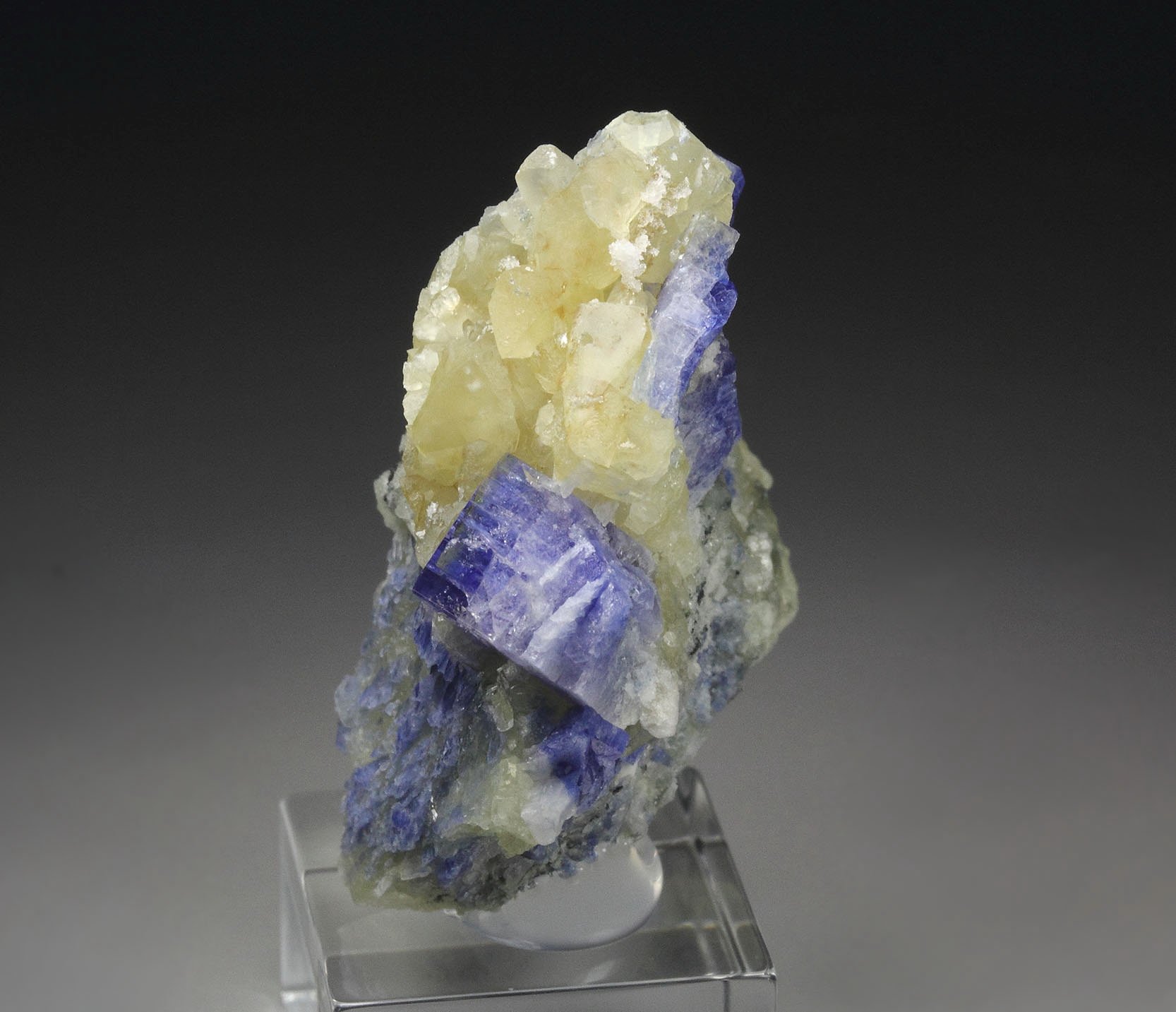 crystalised CARLETONITE, CALCITE