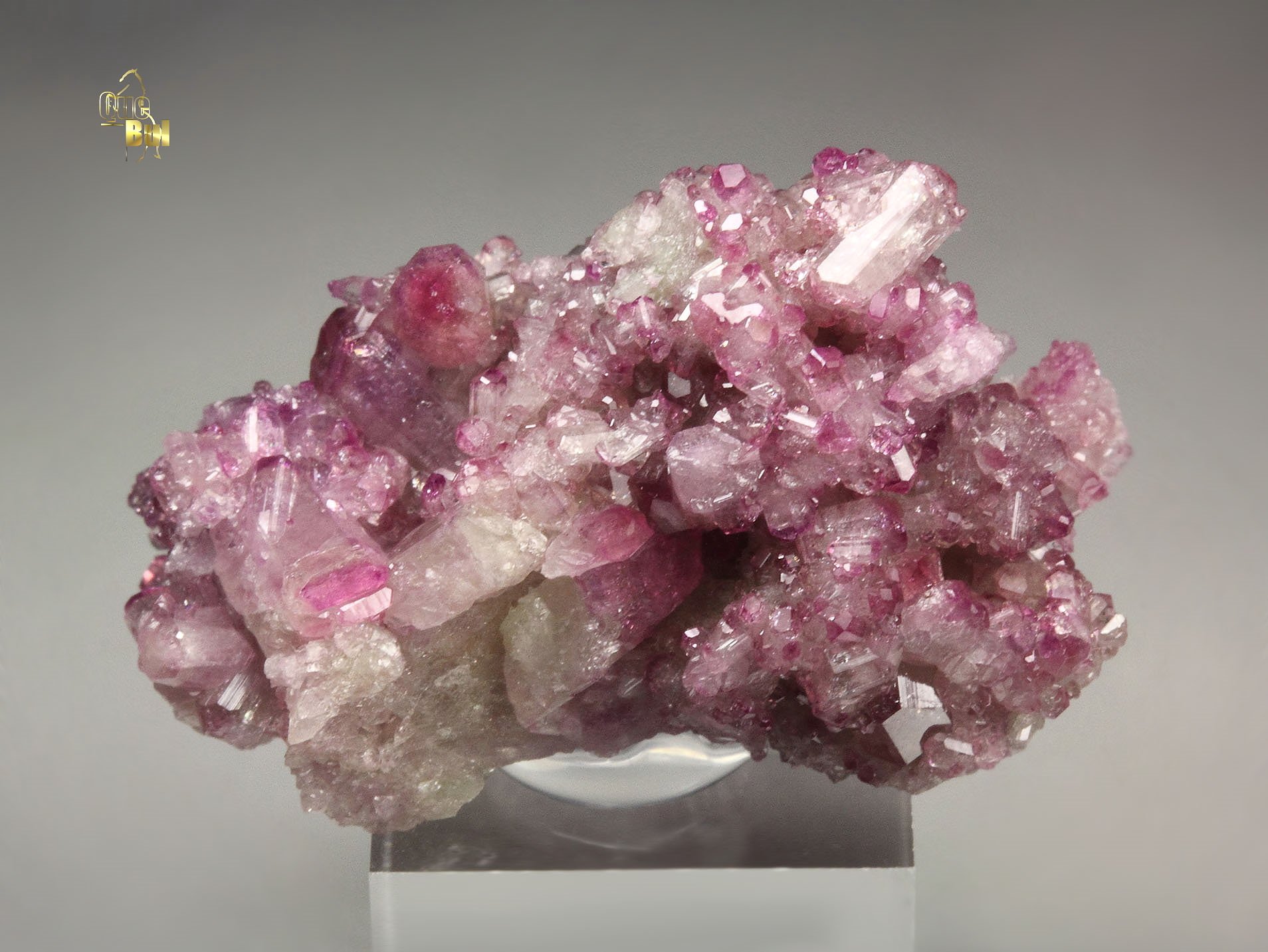 gem VESUVIANITE with RASPBERRY CAPS