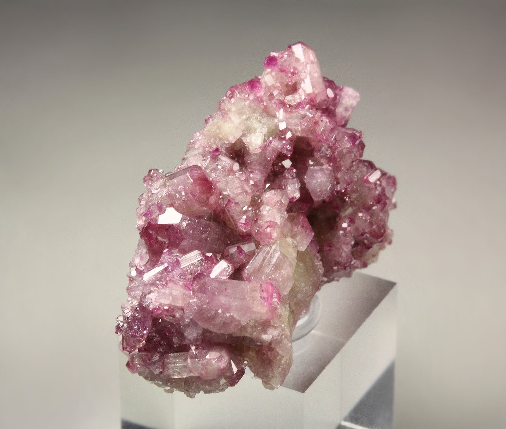 gem VESUVIANITE with RASPBERRY CAPS