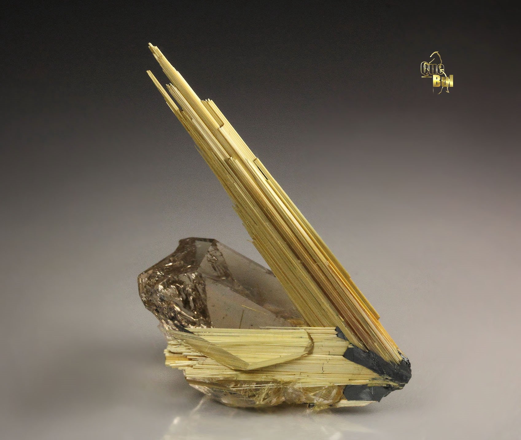 RUTILE, HEMATITE, QUARTZ with RUTILE inclusions