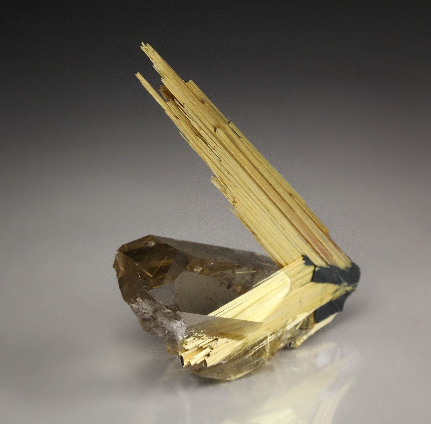 RUTILE, HEMATITE, QUARTZ with RUTILE inclusions