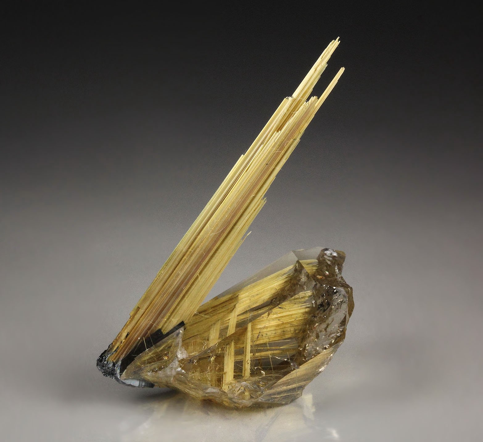 RUTILE, HEMATITE, QUARTZ with RUTILE inclusions