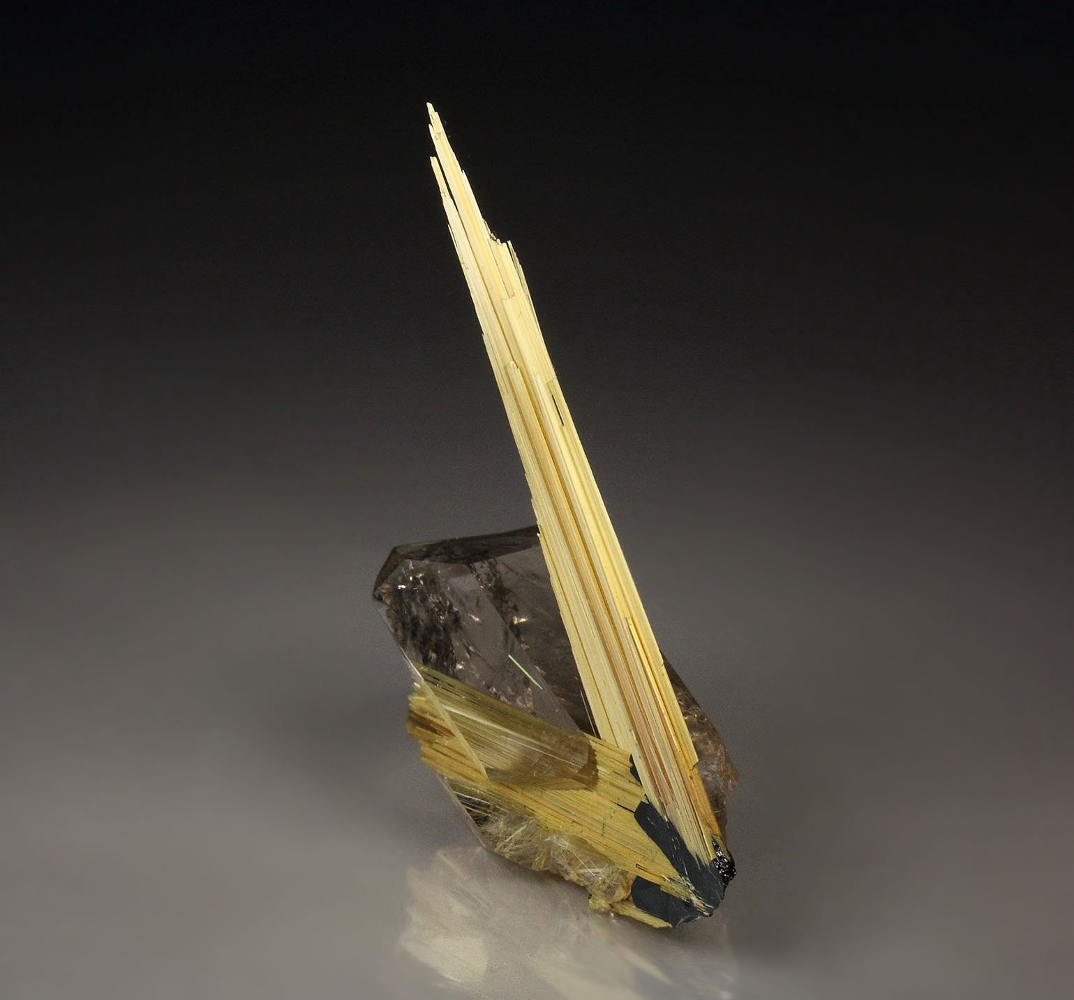 RUTILE, HEMATITE, QUARTZ with RUTILE inclusions