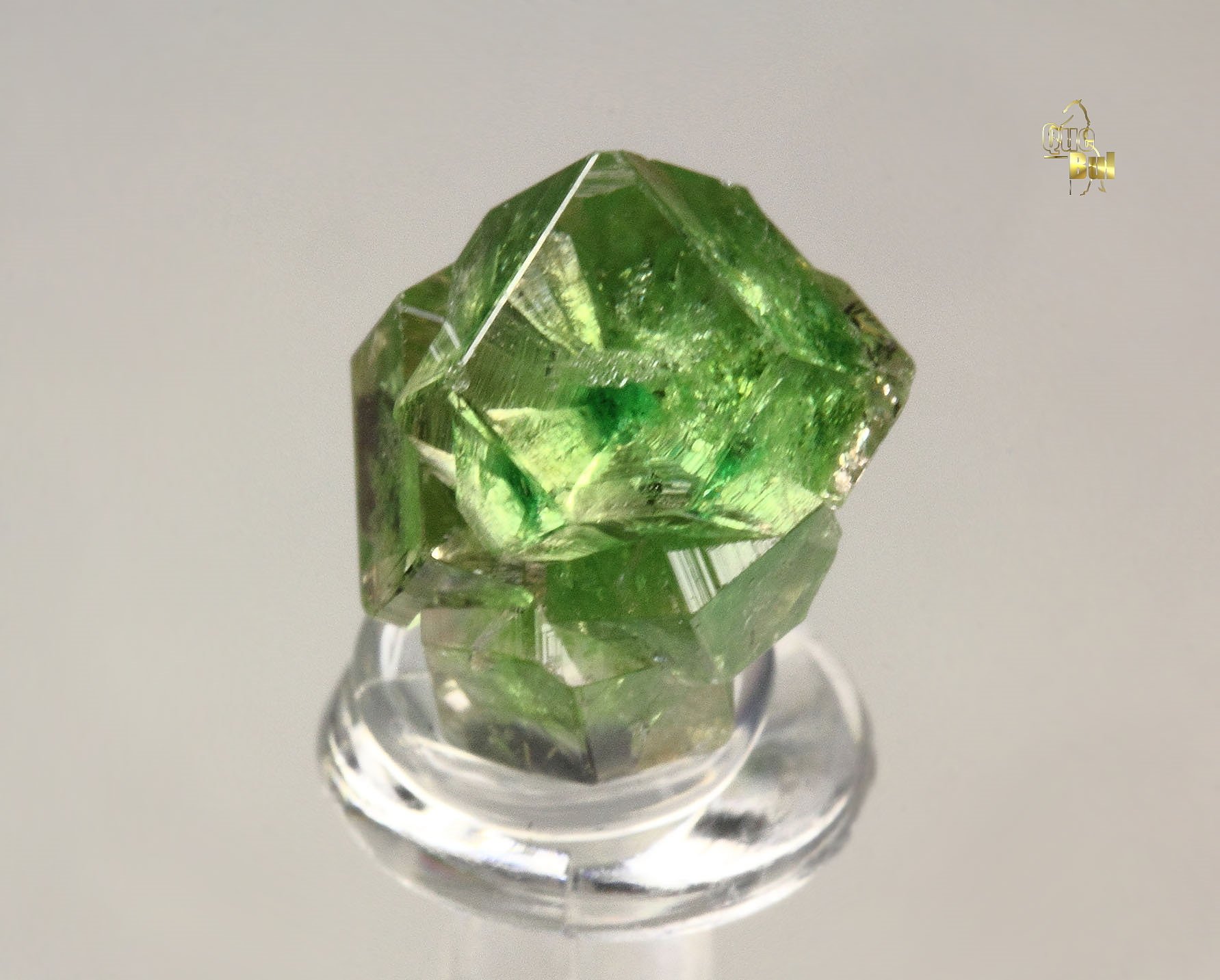 gem GARNET var. GROSSULAR with GREEN CHROMIAN PHANTOMS