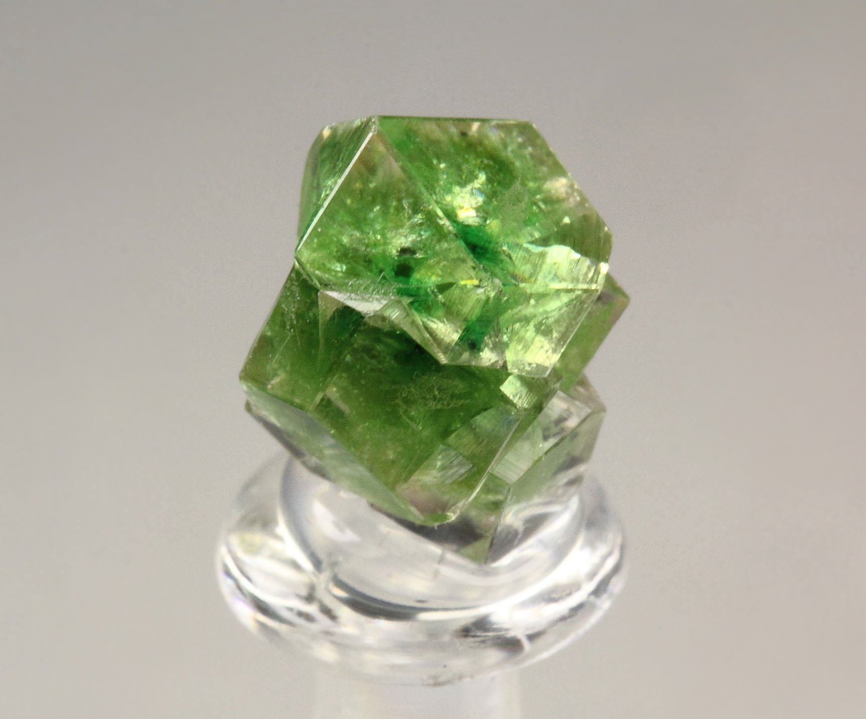 gem GARNET var. GROSSULAR with GREEN CHROMIAN PHANTOMS