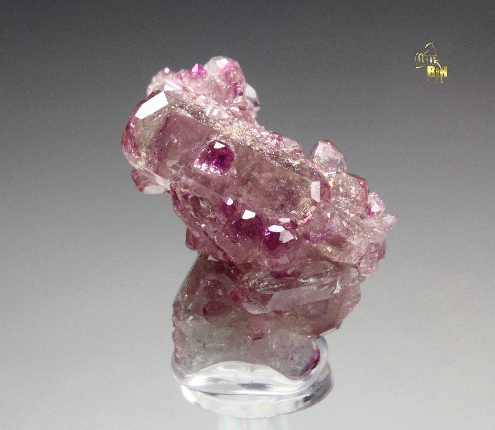 gem VESUVIANITE with RASPBERRY CAPS