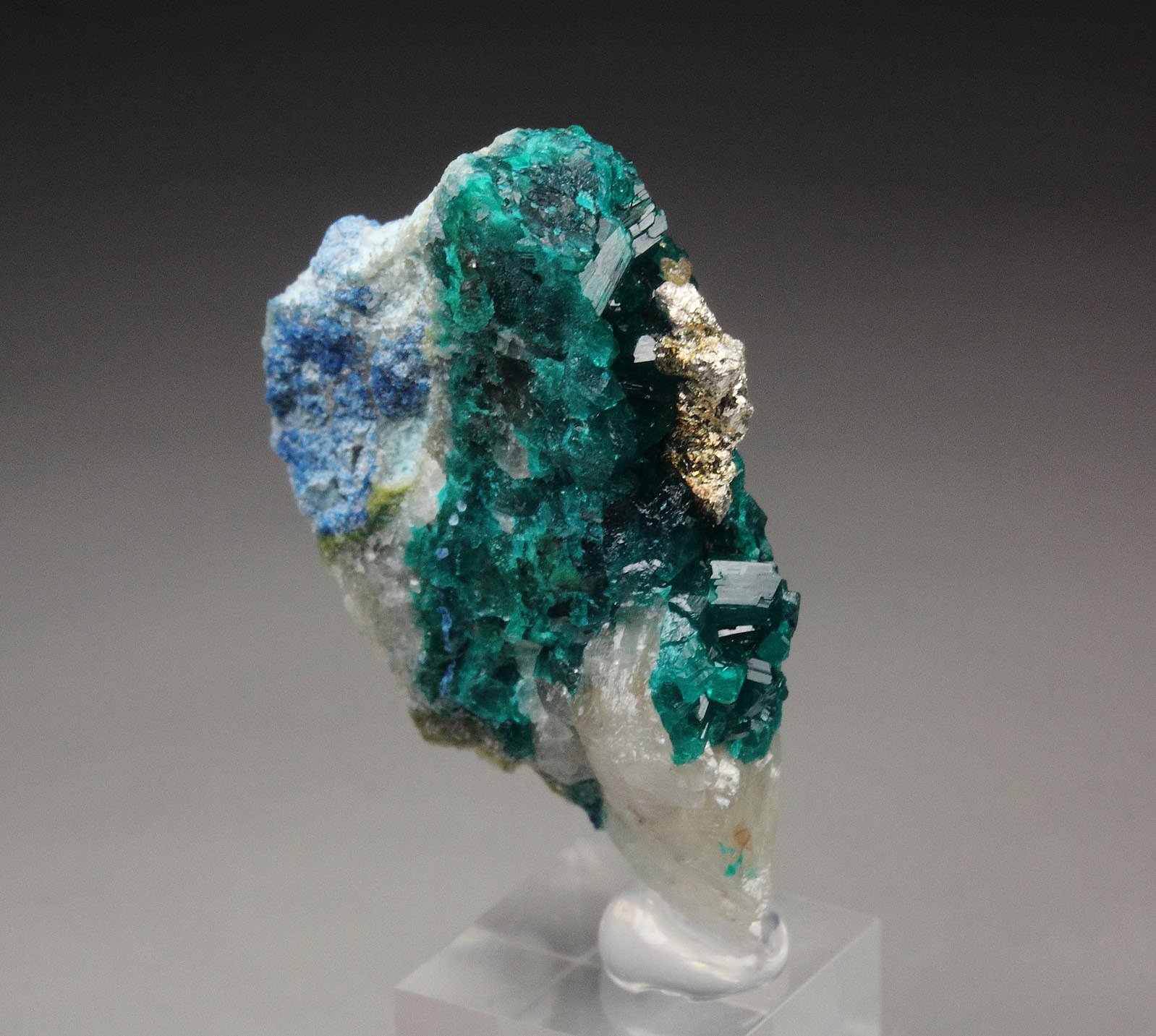 SILVER, DIOPTASE, PLANCHEITE 