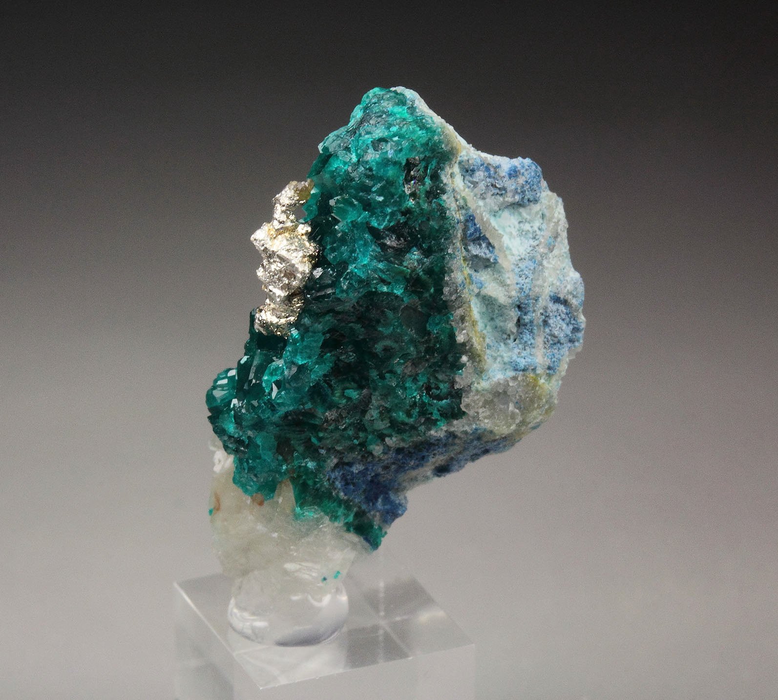 SILVER, DIOPTASE, PLANCHEITE 