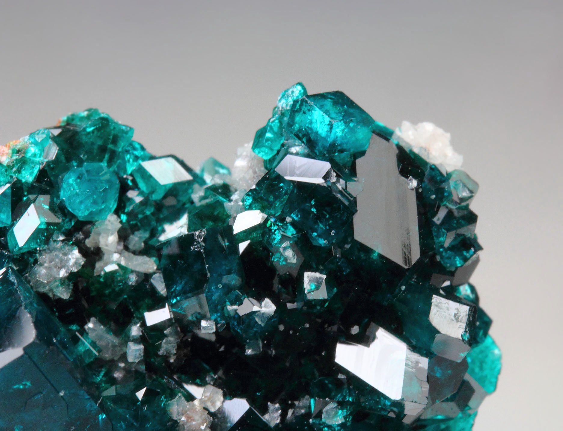 gemmy DIOPTASE, CALCITE