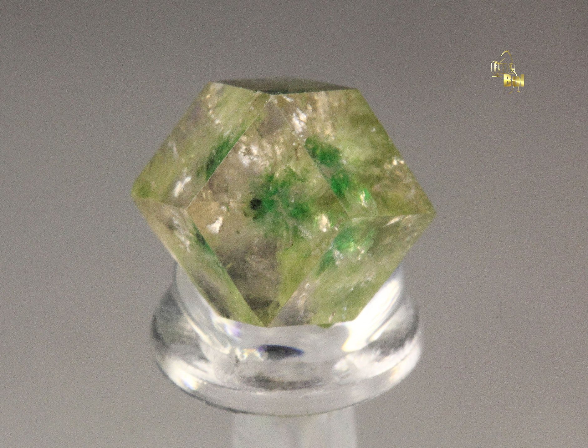 gem GARNET var. GROSSULAR with GREEN CHROMIAN PHANTOM