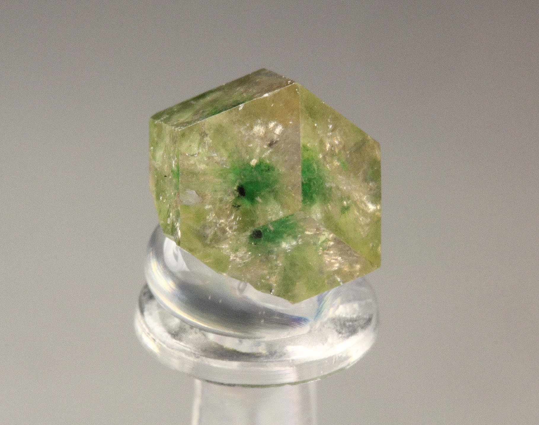 gem GARNET var. GROSSULAR with GREEN CHROMIAN PHANTOM