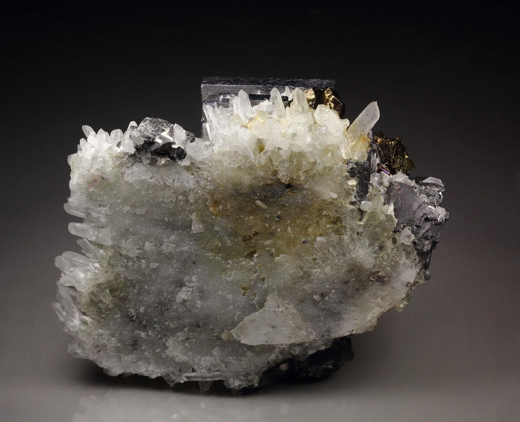 GALENA, CHALCOPYRITE, QUARTZ