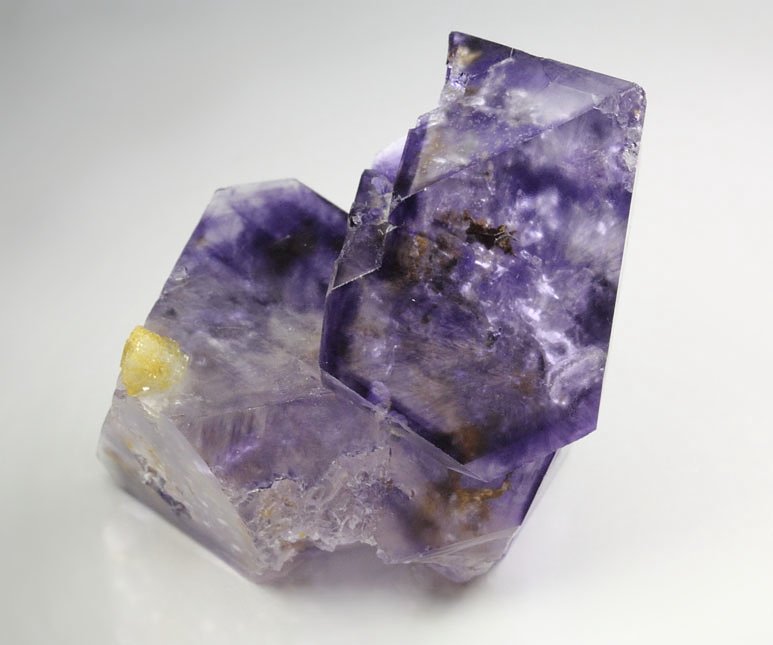 FLUORITE with PHANTOMS, QUARTZ - floater