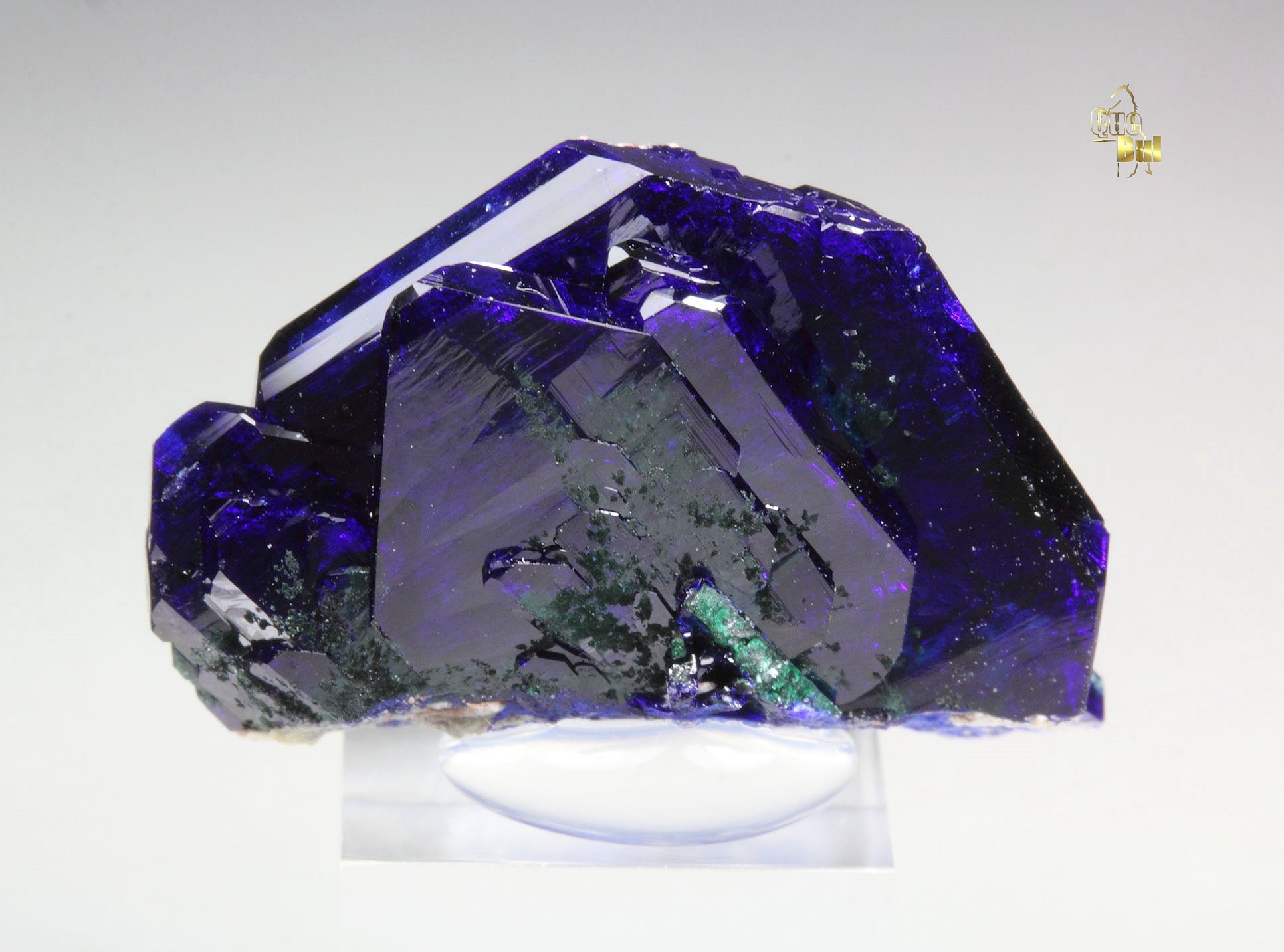 AZURITE, MALACHITE pseudomorph
