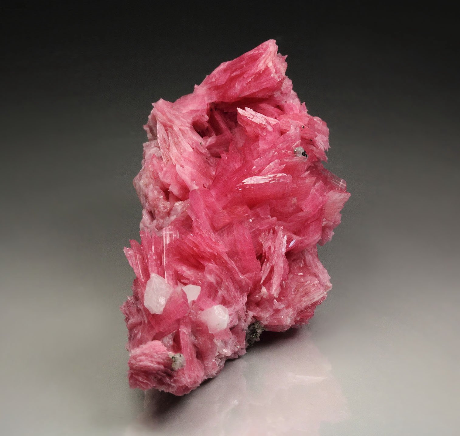 gemmy RHODONITE, CALCITE