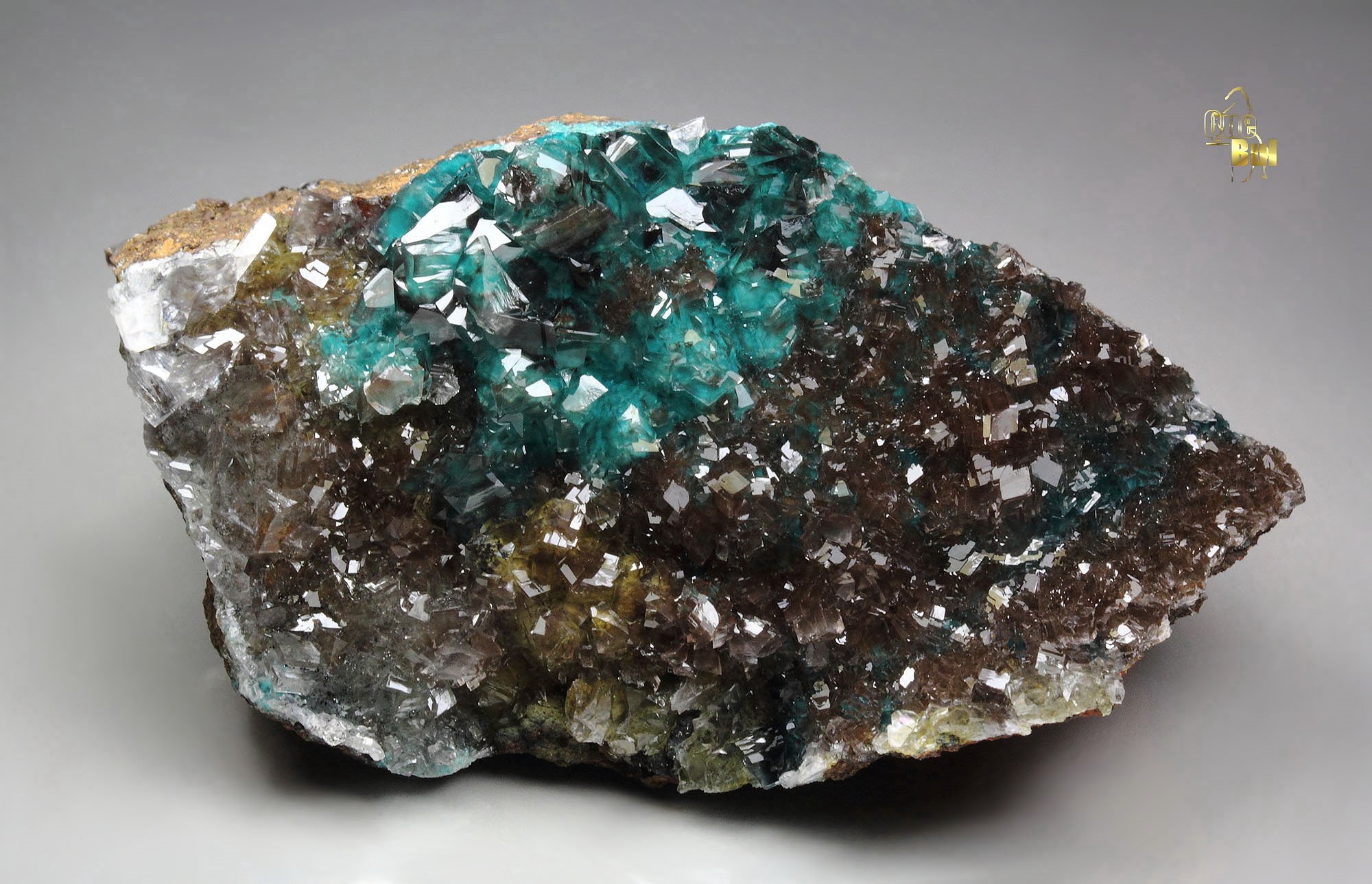 CALCITE with ROSASITE inclusions 