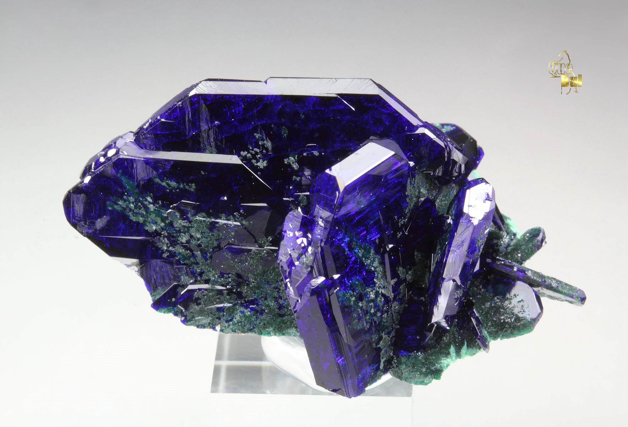 AZURITE, MALACHITE pseudomorph