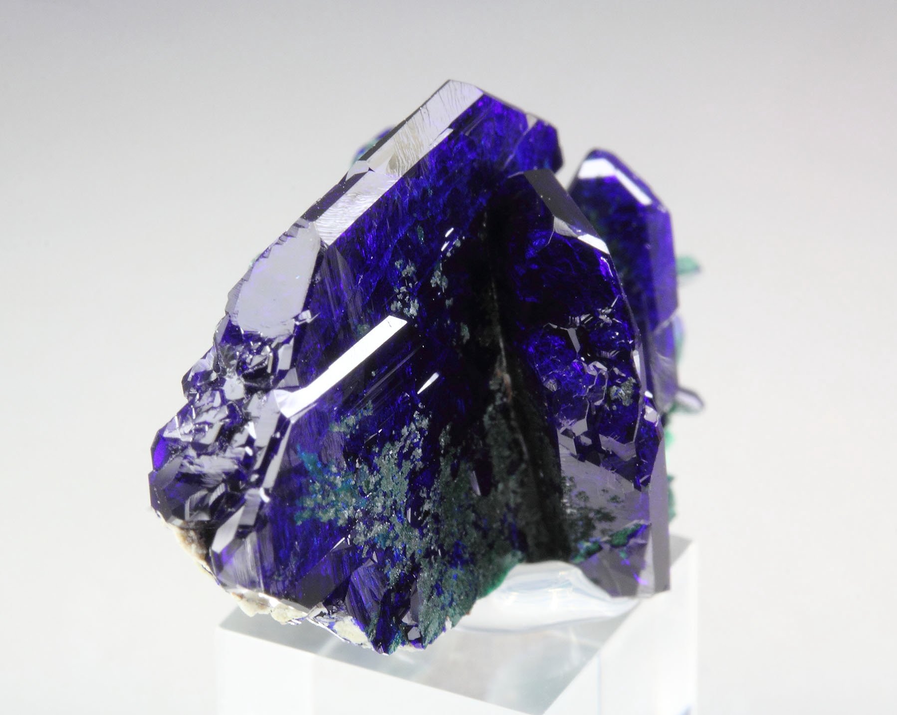 AZURITE, MALACHITE pseudomorph